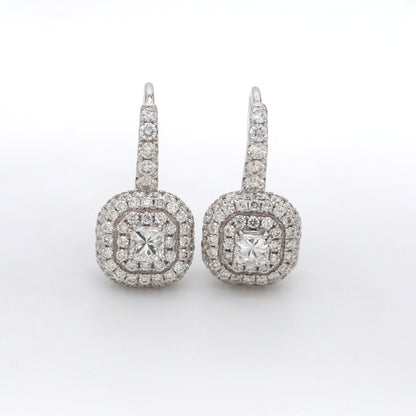 18K White Gold Diamond Earring