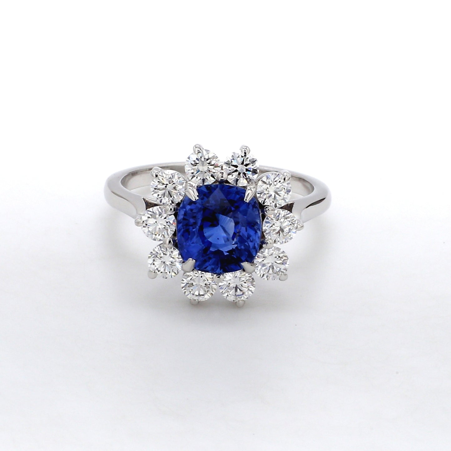 Cornflower Blue Sapphire Cocktail Ring – 2.55 ct No Heat Certified