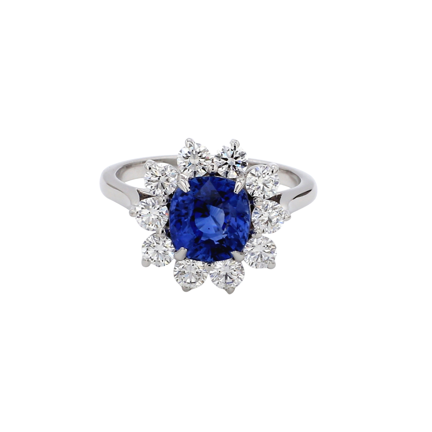 Cornflower Blue Sapphire Cocktail Ring – 2.55 ct No Heat Certified