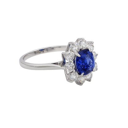 Cornflower Blue Sapphire Cocktail Ring – 2.55 ct No Heat Certified