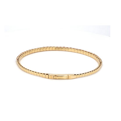 18K Yellow Gold Natural Ruby Flexible Bracelet