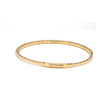 18K Yellow Gold Natural Emerald Flexible Bracelet