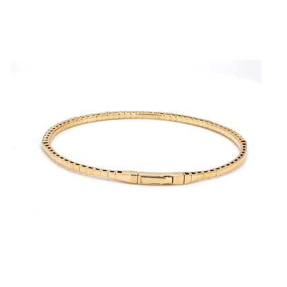 18K Yellow Gold Natural Emerald Flexible Bracelet