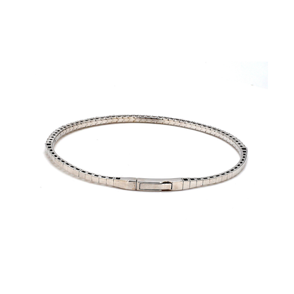18K White Gold Natural Diamond Flexible Bracelet