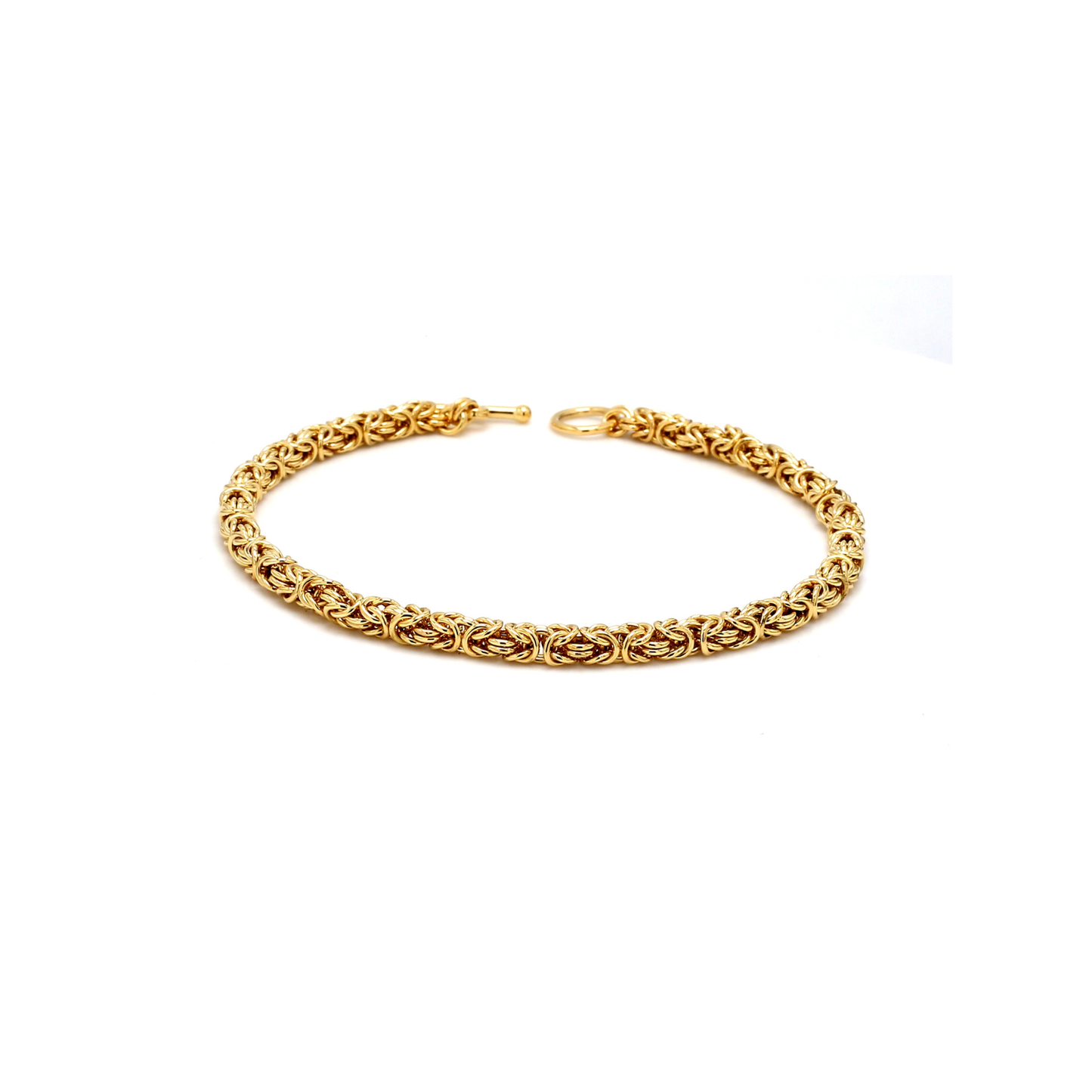 18K Handmade Byzantine Bracelet 5mm