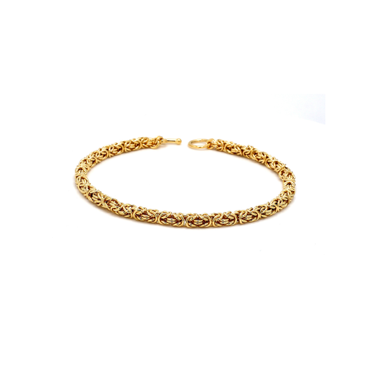 18K Handmade Byzantine Bracelet 5mm