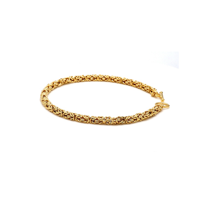 18K Handmade Byzantine Bracelet 5mm