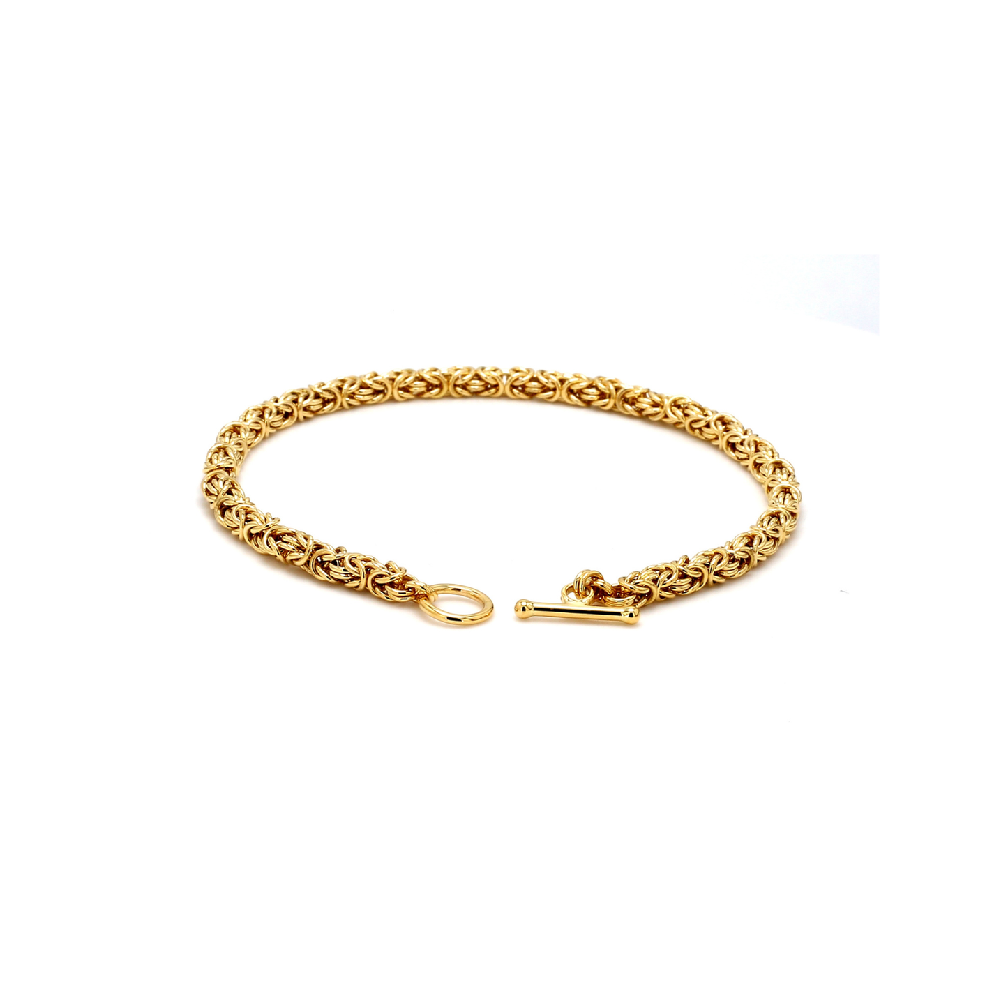 18K Handmade Byzantine Bracelet 5mm