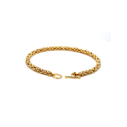 18K Handmade Byzantine Bracelet 5mm