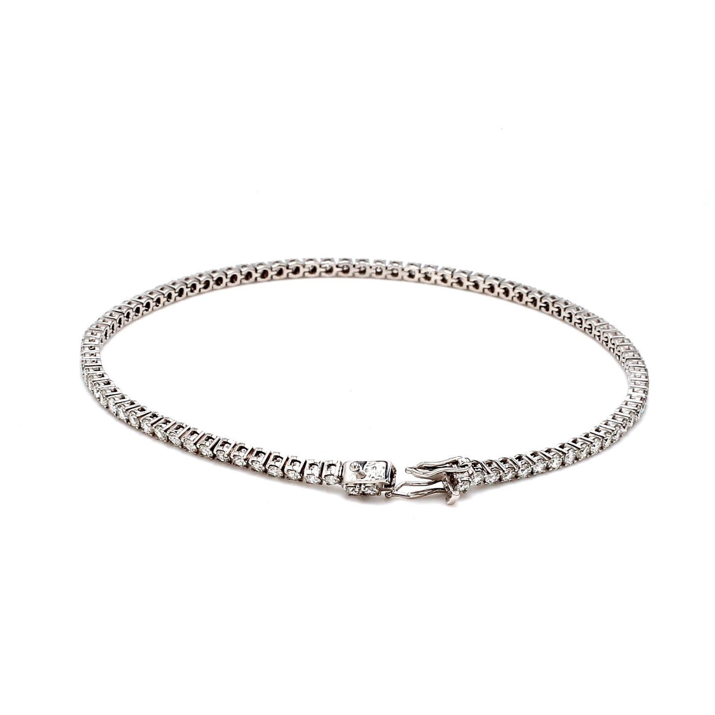 18K White Gold Diamond Tennis Bracelet — 2.00 ct tw