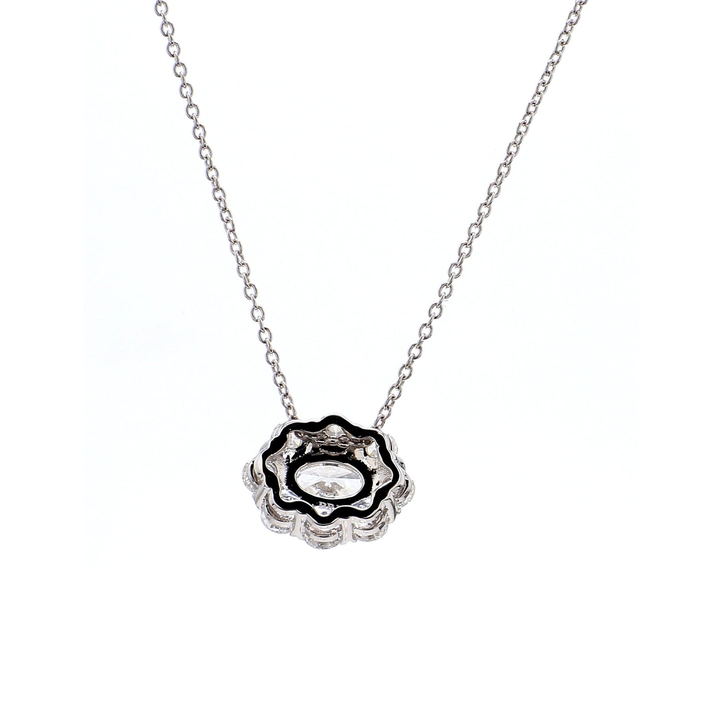 Diamond Pendant in 18K White Gold