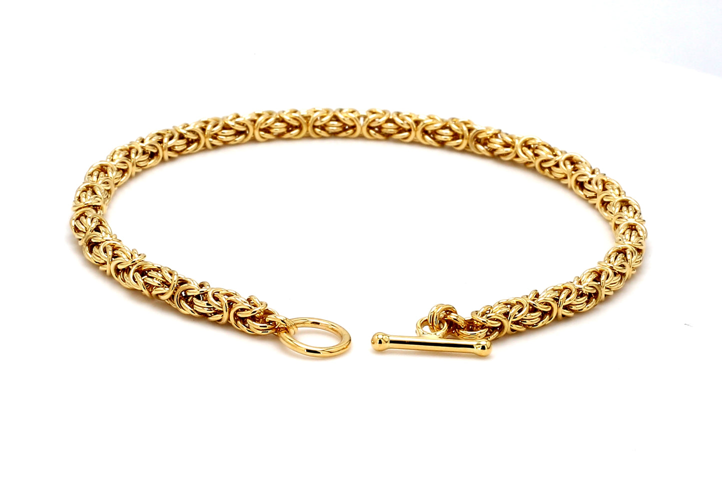 18K Handmade Byzantine Bracelet 5mm