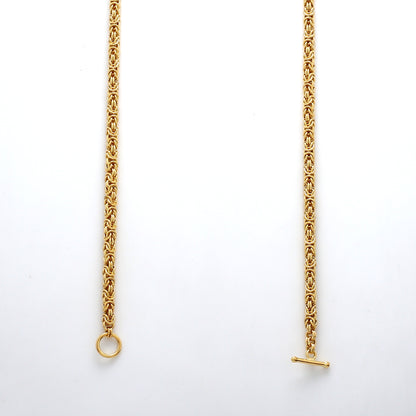 18K Handmade Byzantine Necklace 5mm