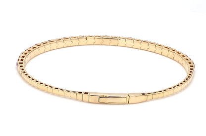 18K Yellow Gold Natural Ruby Flexible Bracelet