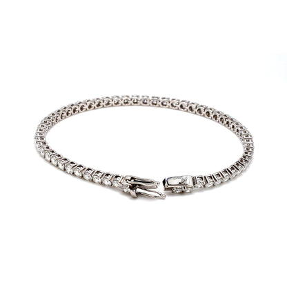 18K White Gold Diamond Tennis Bracelet — 4.00 ct tw