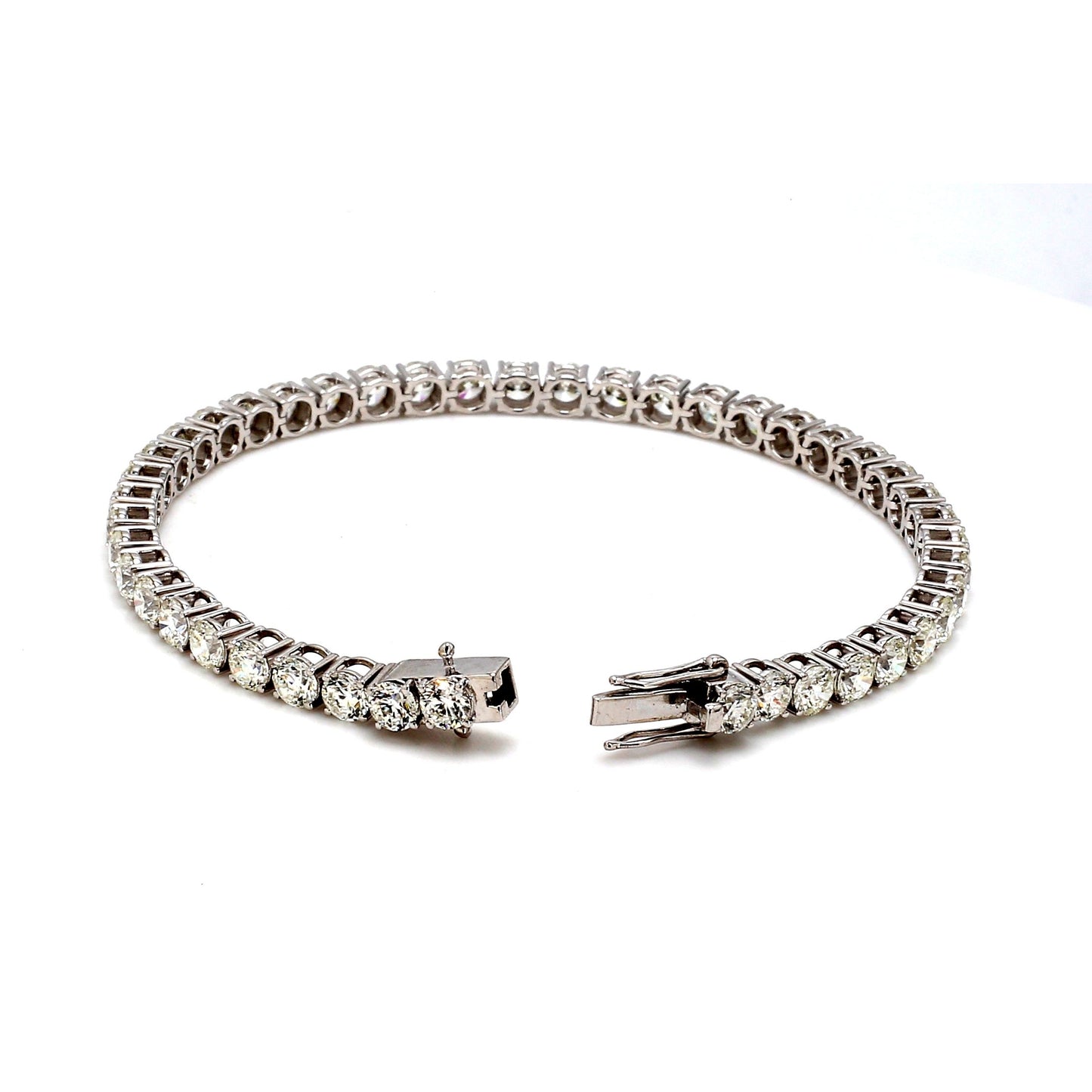 18K White Gold Diamond Tennis Bracelet — 9.00 ct tw