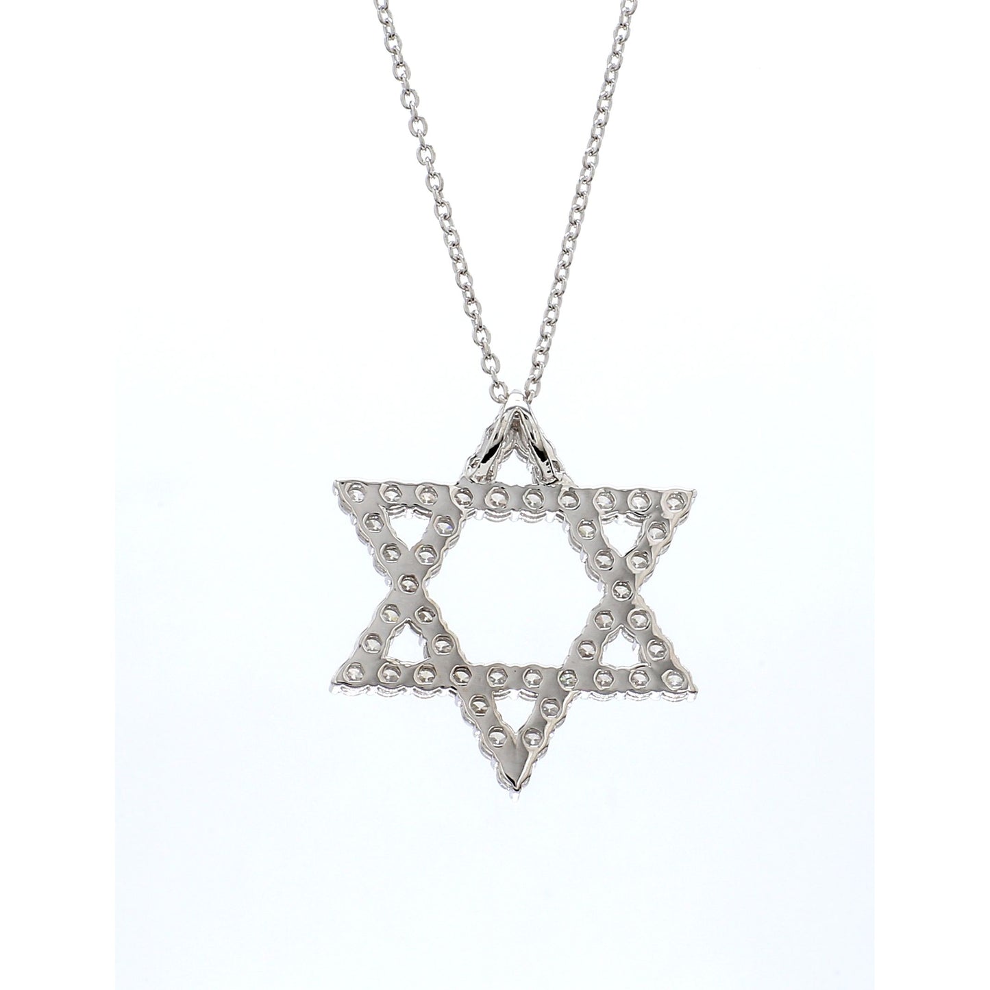 Diamond Star Pendant in 18K White Gold