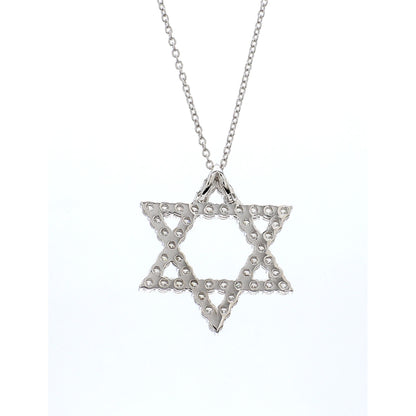 Diamond Star Pendant in 18K White Gold