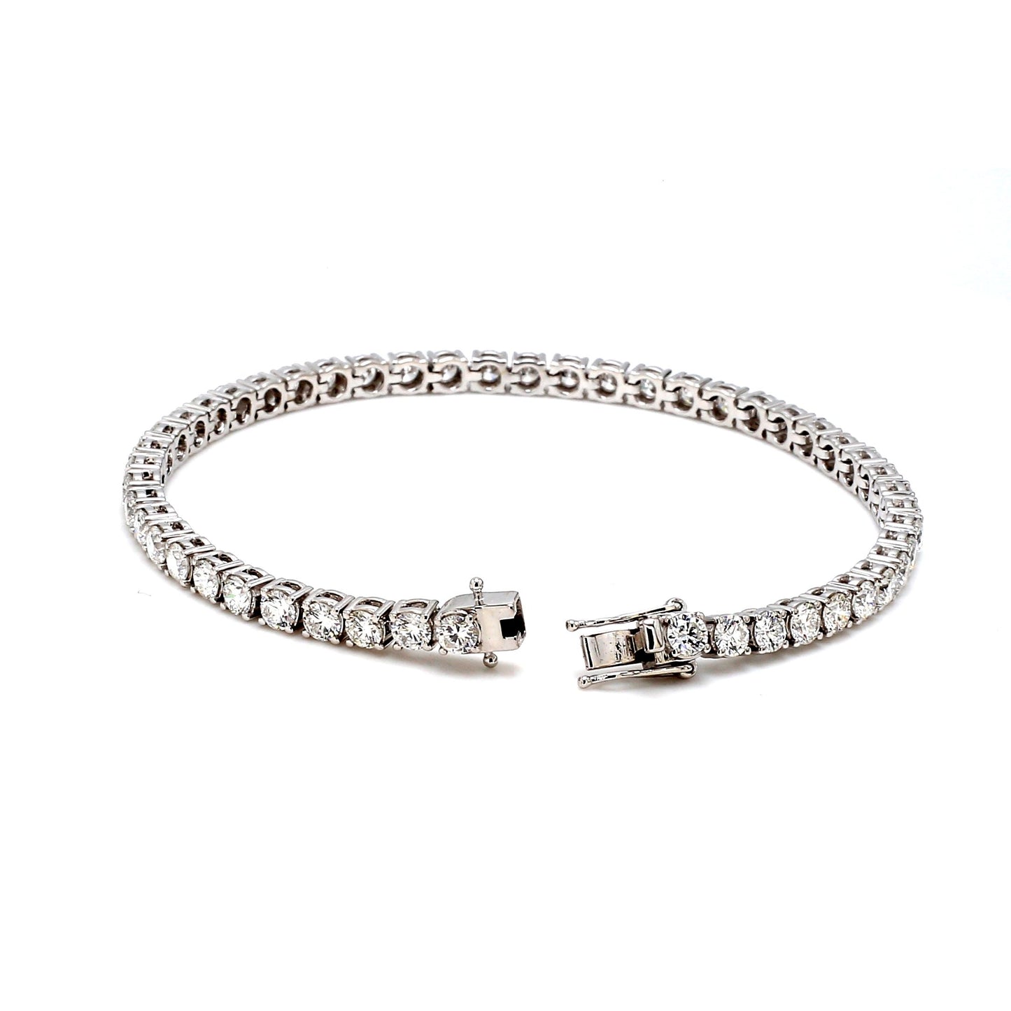 18K White Gold Diamond Tennis Bracelet — 5.00 ct tw