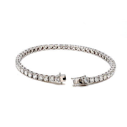 18K White Gold Diamond Tennis Bracelet — 5.00 ct tw