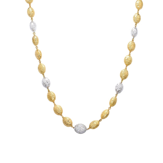 18K Gold Diamond Link Necklace