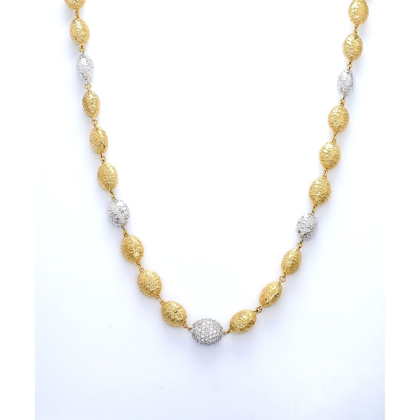 18K Gold Diamond Link Necklace