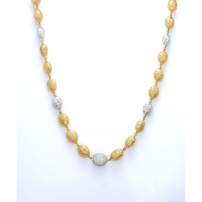 18K Gold Diamond Link Necklace
