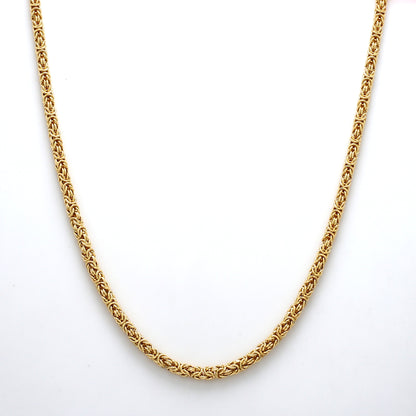 18K Handmade Byzantine Necklace 5mm