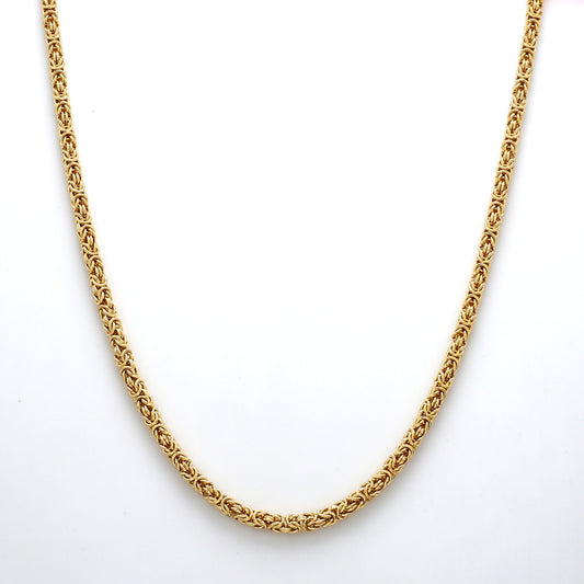 18K Handmade Byzantine Necklace 5mm
