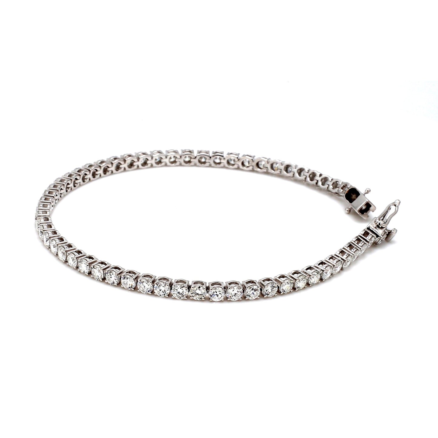 18K White Gold Diamond Tennis Bracelet — 4.00 ct tw
