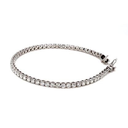 18K White Gold Diamond Tennis Bracelet — 4.00 ct tw