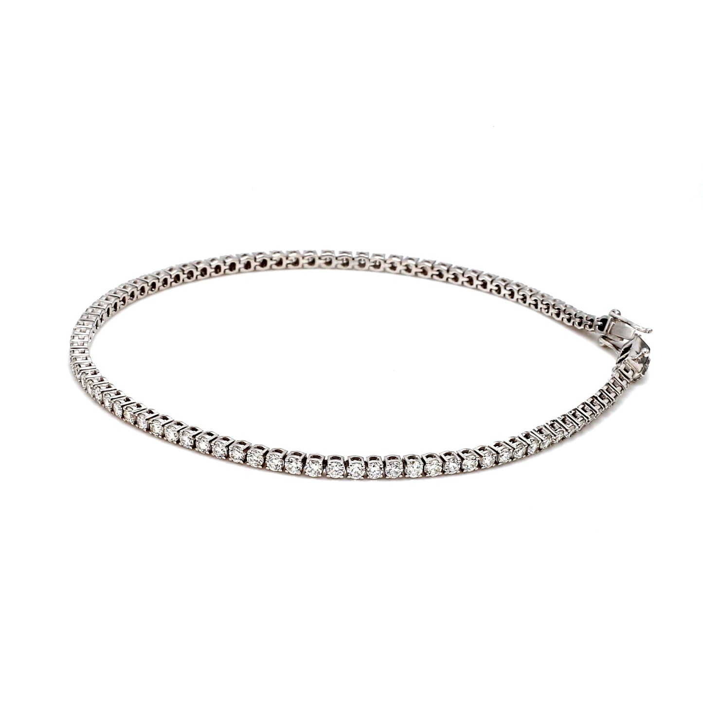 18K White Gold Diamond Tennis Bracelet — 2.00 ct tw