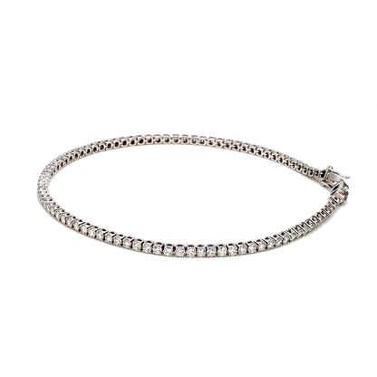 18K White Gold Diamond Tennis Bracelet — 2.00 ct tw