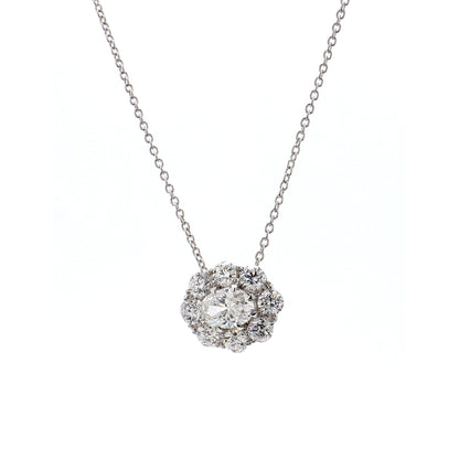 Diamond Pendant in 18K White Gold
