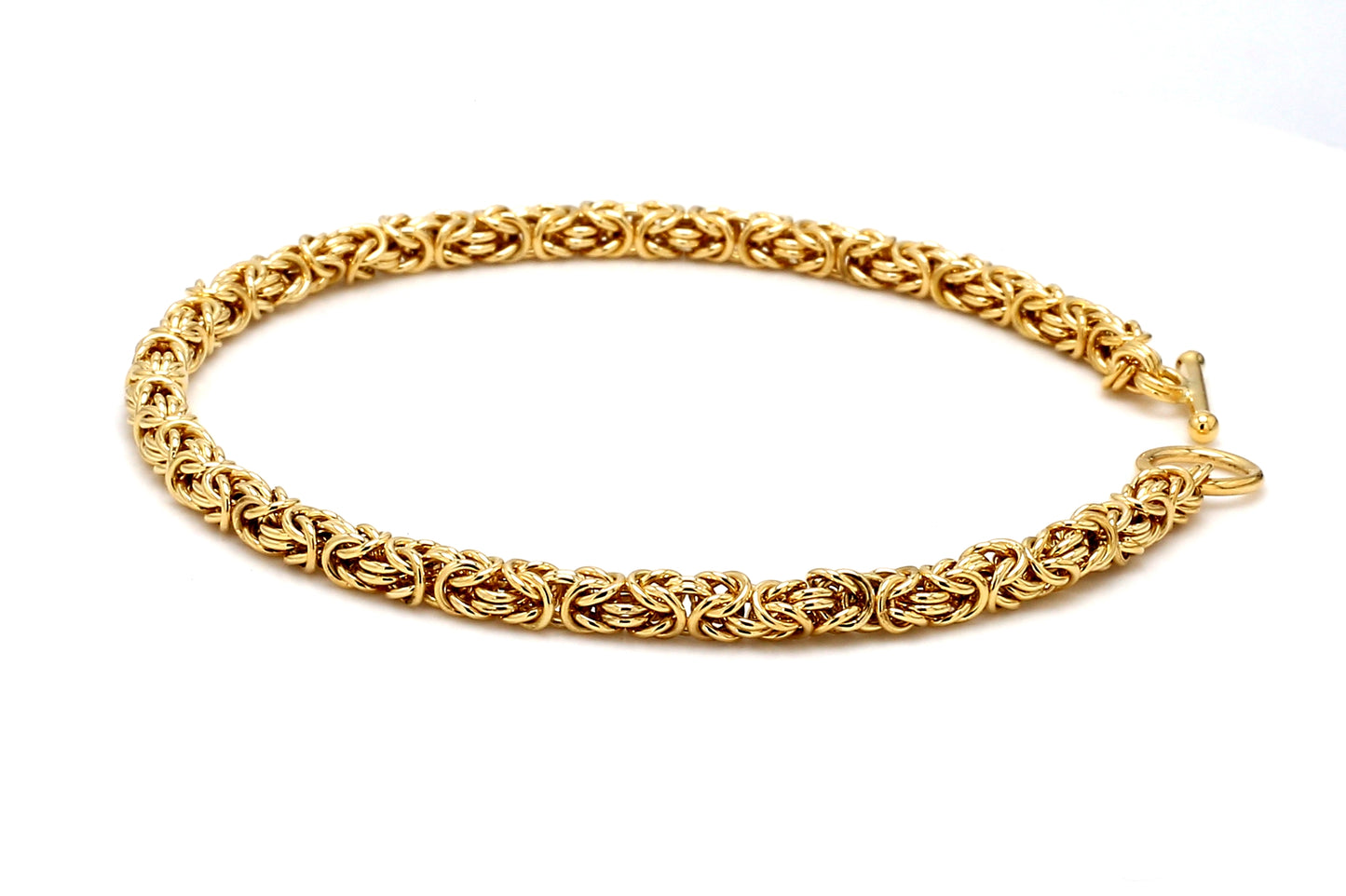 18K Handmade Byzantine Bracelet 5mm