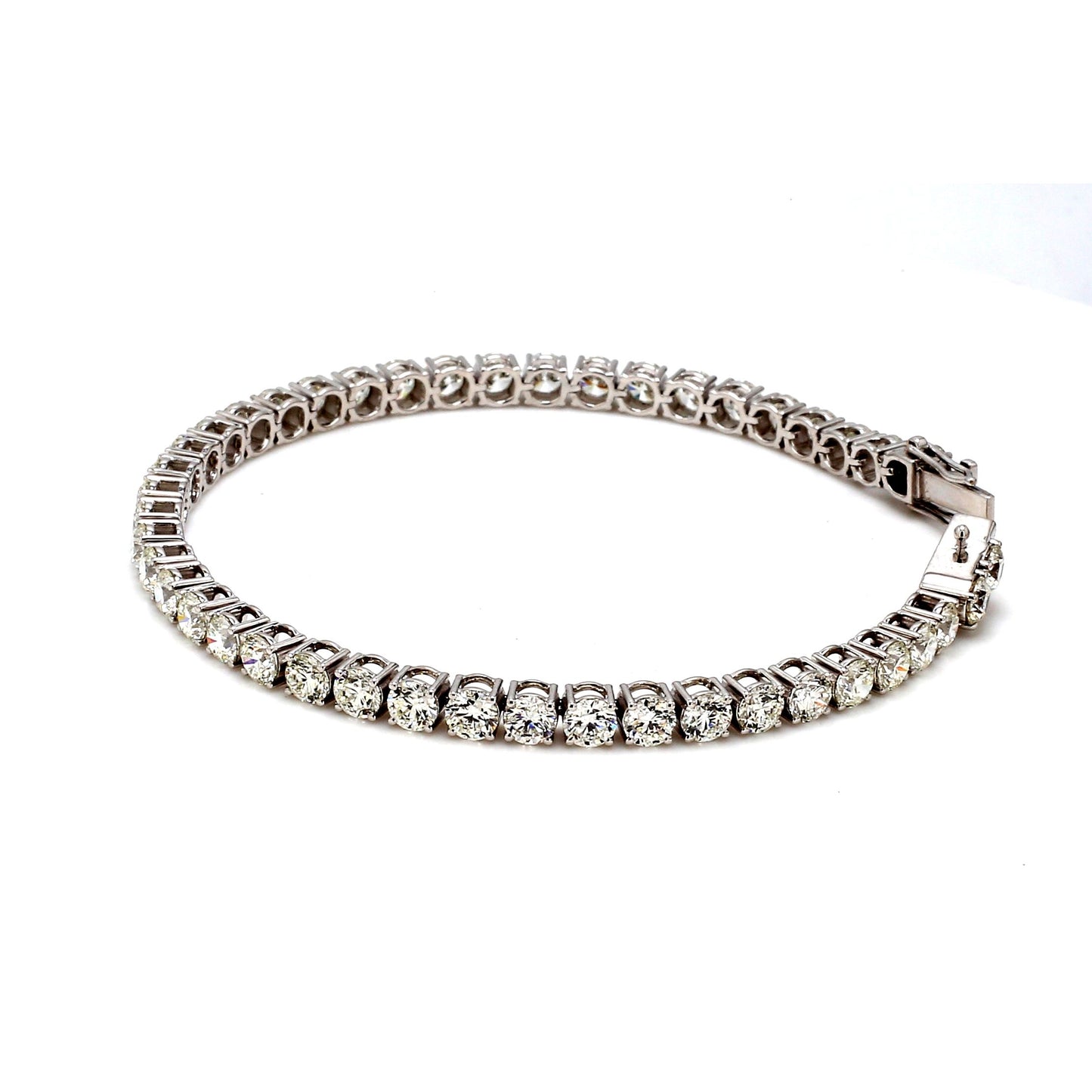 18K White Gold Diamond Tennis Bracelet — 9.00 ct tw