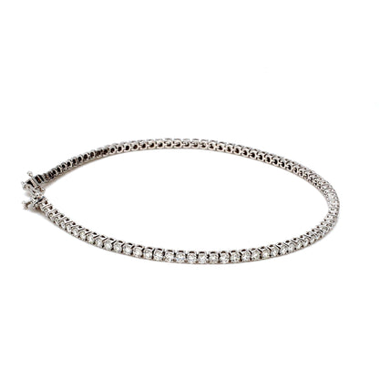 18K White Gold Diamond Tennis Bracelet — 2.00 ct tw