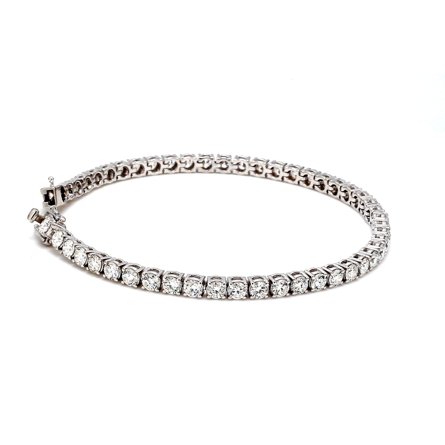 18K White Gold Diamond Tennis Bracelet — 5.00 ct tw