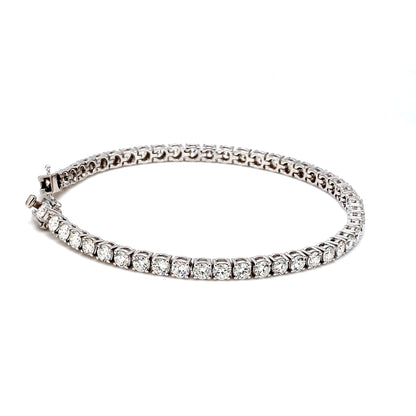 18K White Gold Diamond Tennis Bracelet — 5.00 ct tw