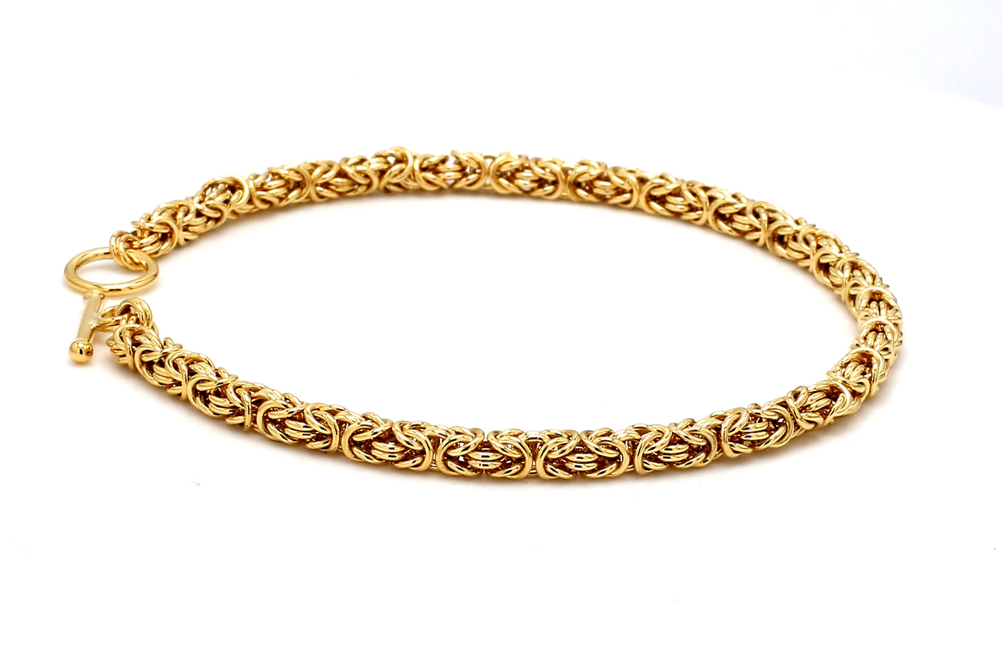 18K Handmade Byzantine Bracelet 5mm
