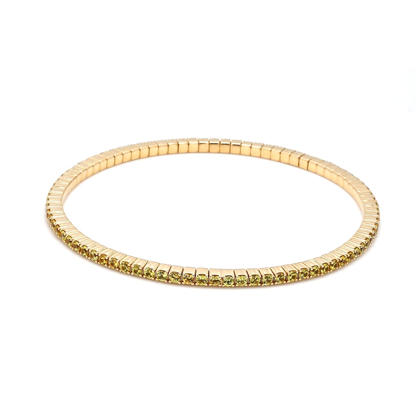 Yellow Sapphire Stretch Bracelet 60MM-14K Yellow Gold