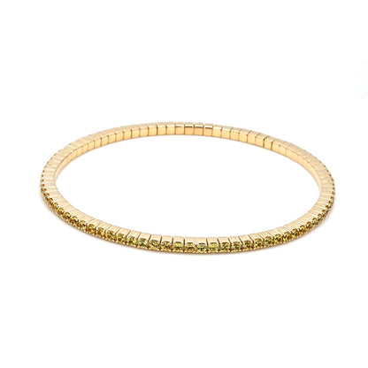 Yellow Sapphire Stretch Bracelet 60MM-14K Yellow Gold