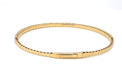 18K Yellow Gold Natural Emerald Flexible Bracelet
