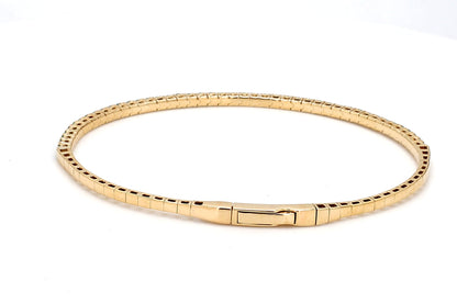 18K Yellow Gold Natural Emerald Flexible Bracelet