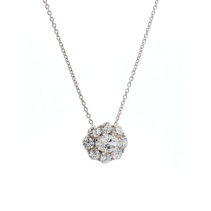 Diamond Pendant in 18K White Gold
