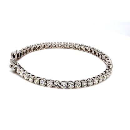 18K White Gold Diamond Tennis Bracelet — 9.00 ct tw