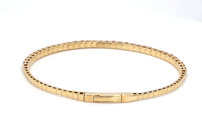 18K Yellow Gold Natural Ruby Flexible Bracelet