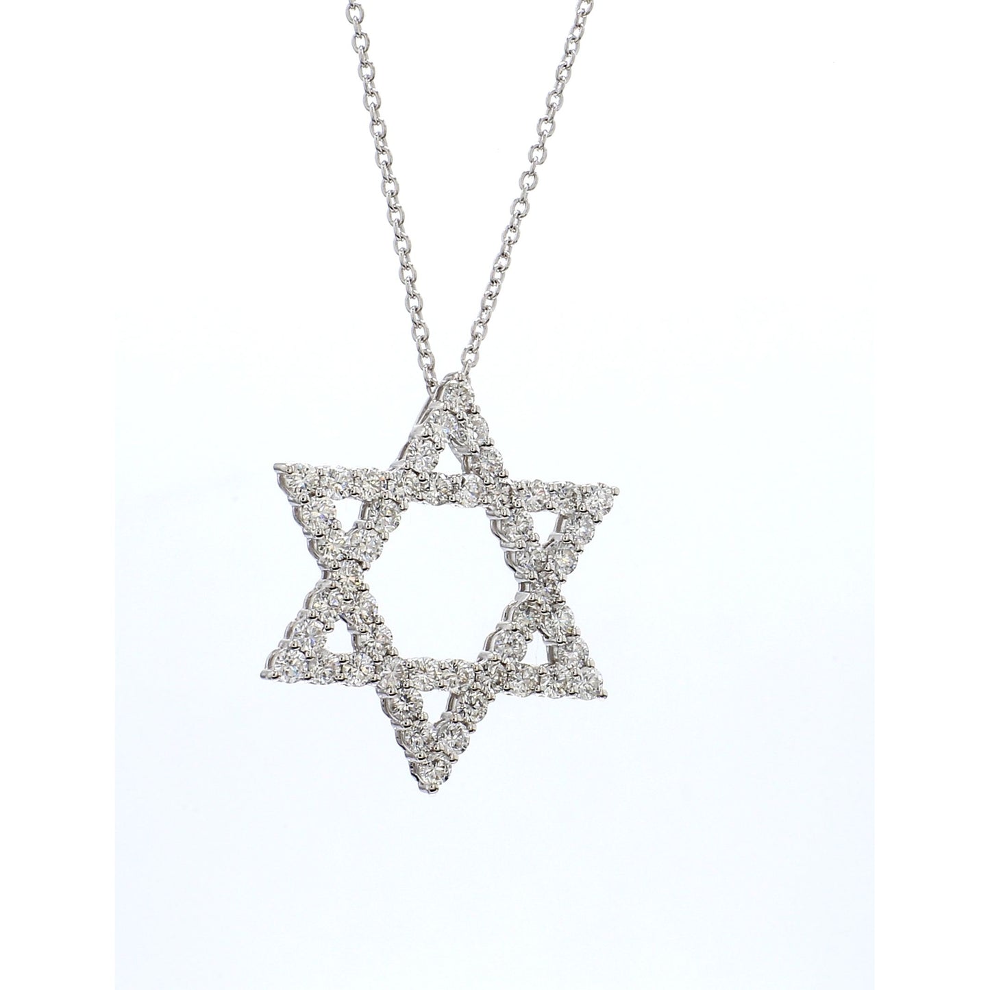 Diamond Star Pendant in 18K White Gold
