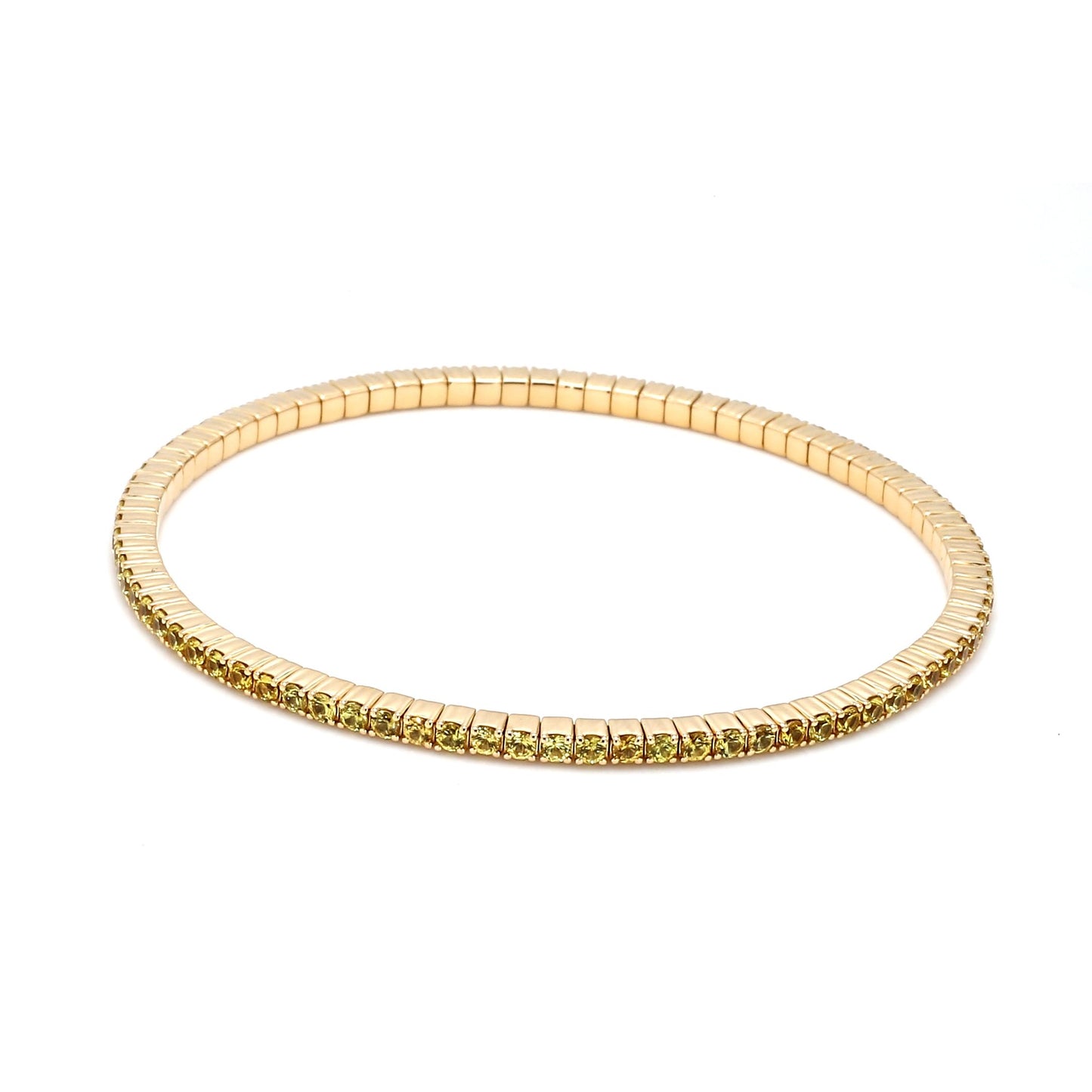 Yellow Sapphire Stretch Bracelet 60MM-14K Yellow Gold