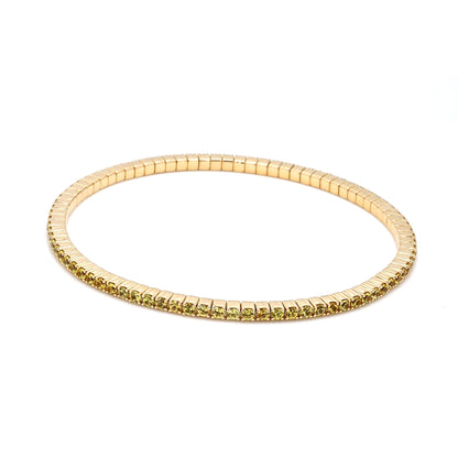 Yellow Sapphire Stretch Bracelet 60MM-14K Yellow Gold